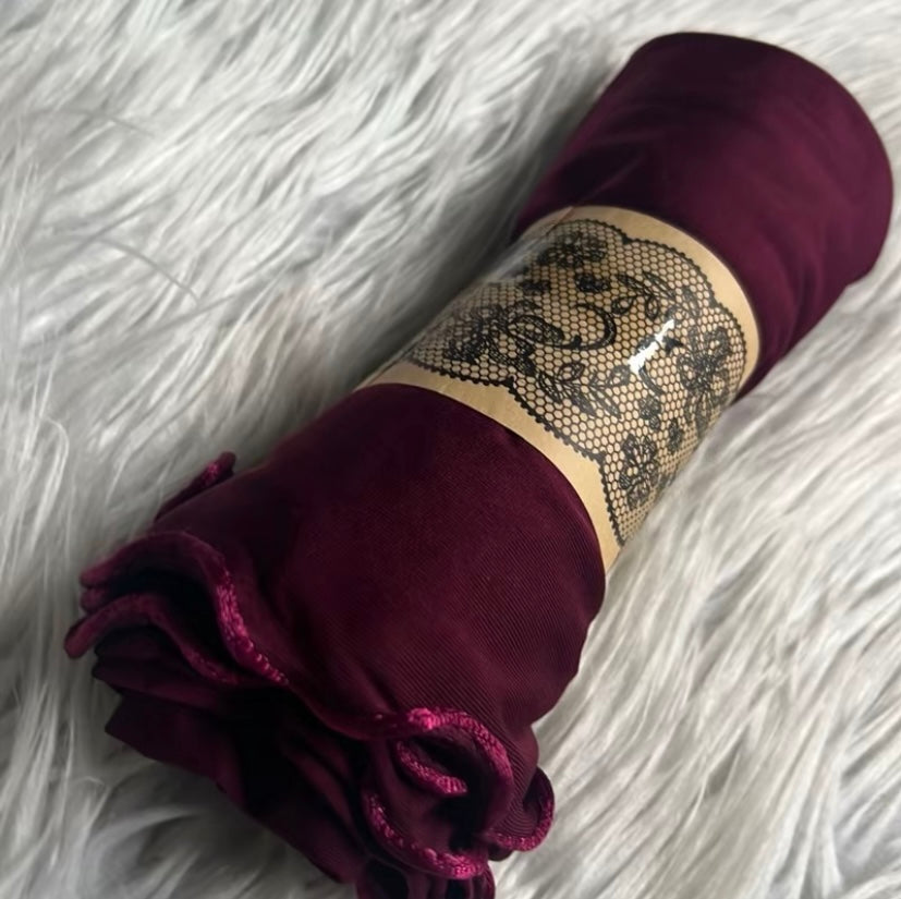 Hijab jersey con volantes